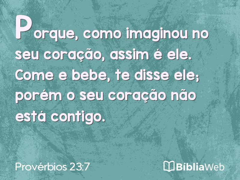 Provérbios 23:7 em imagem para compartilhar