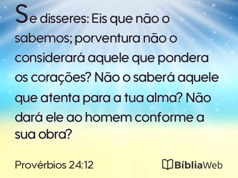 Provérbios 24:12 em imagem para compartilhar