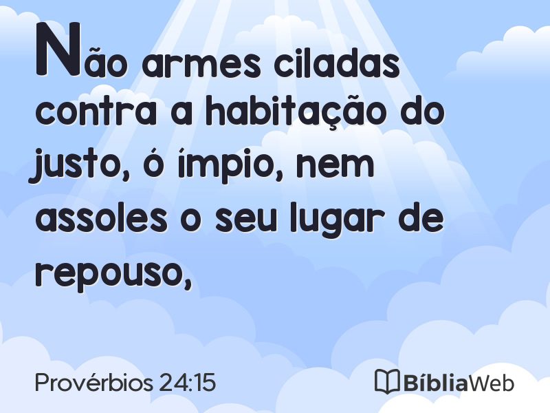 Provérbios 24:15 em imagem para compartilhar
