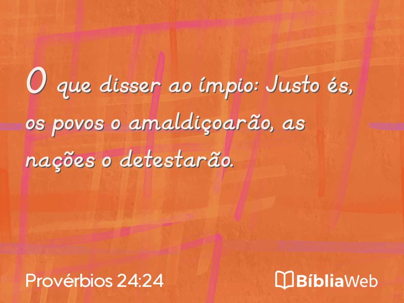 Provérbios 24:24 em imagem para compartilhar
