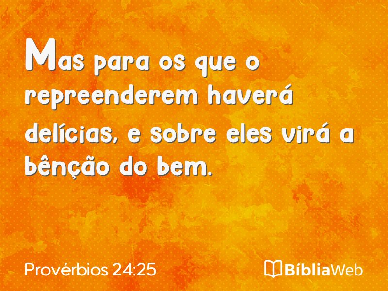 Provérbios 24:25 em imagem para compartilhar