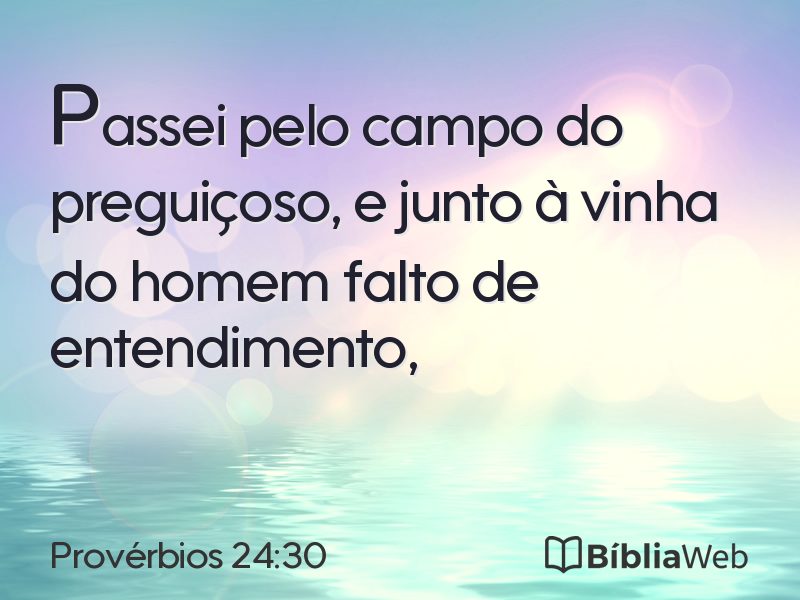 Provérbios 24:30 em imagem para compartilhar