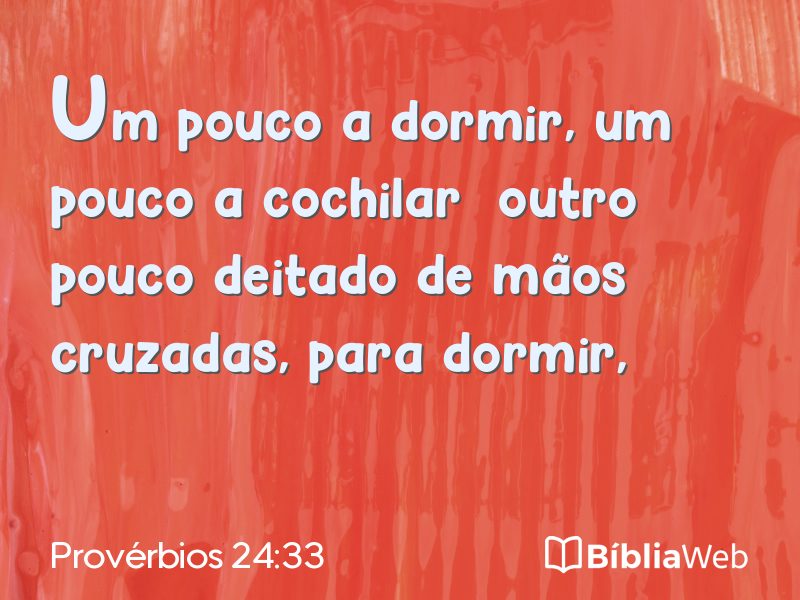 Provérbios 24:33 em imagem para compartilhar