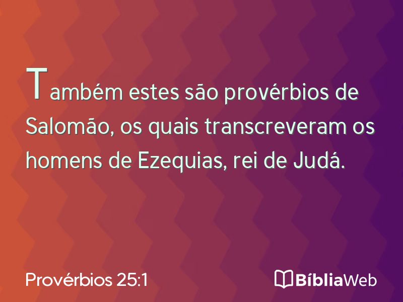 Provérbios 25:1 em imagem para compartilhar