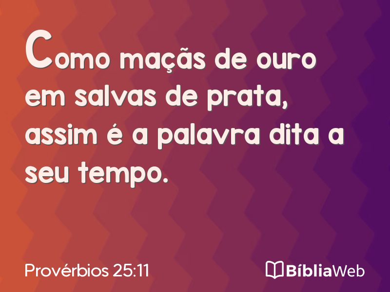 Provérbios 25:11 em imagem para compartilhar