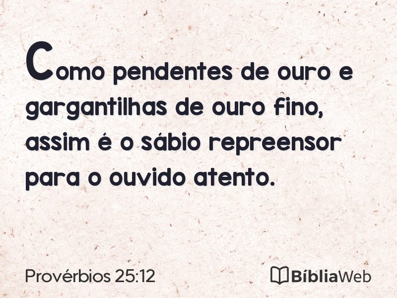 Provérbios 25:12 em imagem para compartilhar
