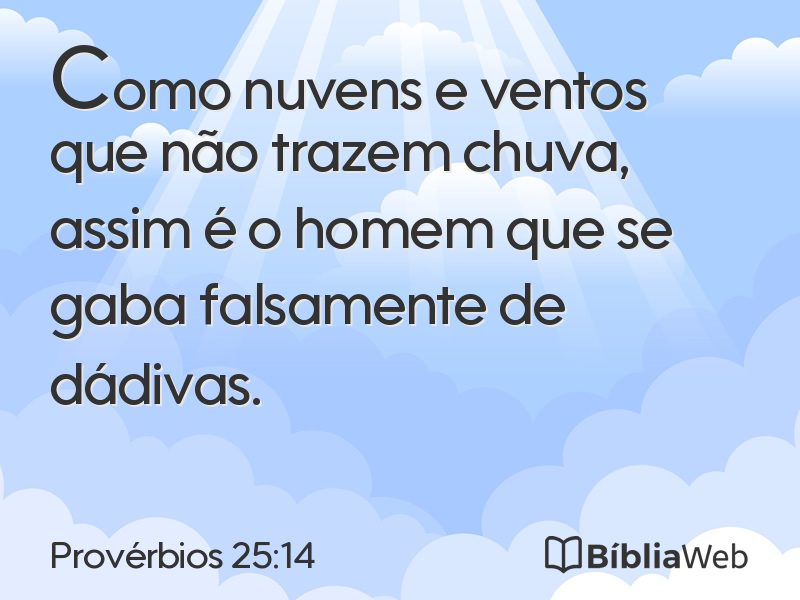 Provérbios 25:14 em imagem para compartilhar