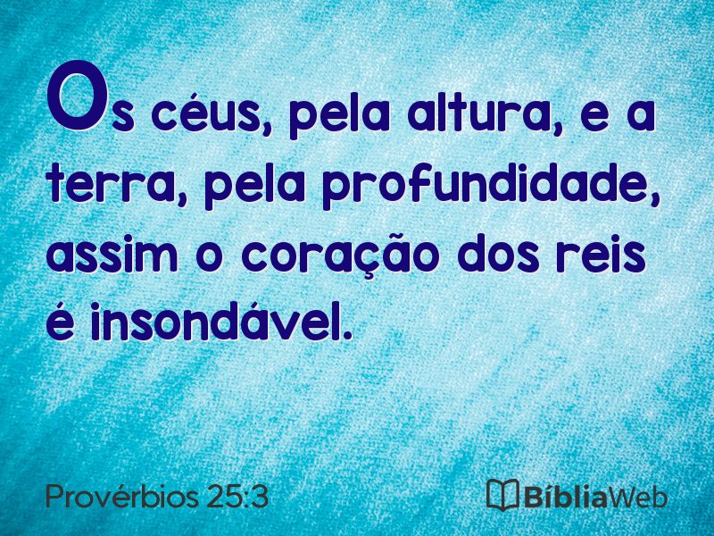 Provérbios 25:3 em imagem para compartilhar