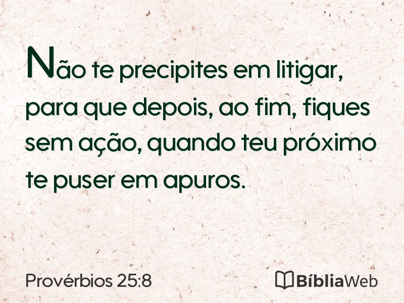 Provérbios 25:8 em imagem para compartilhar