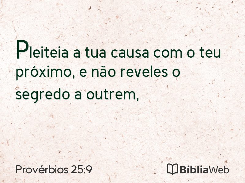 Provérbios 25:9 em imagem para compartilhar