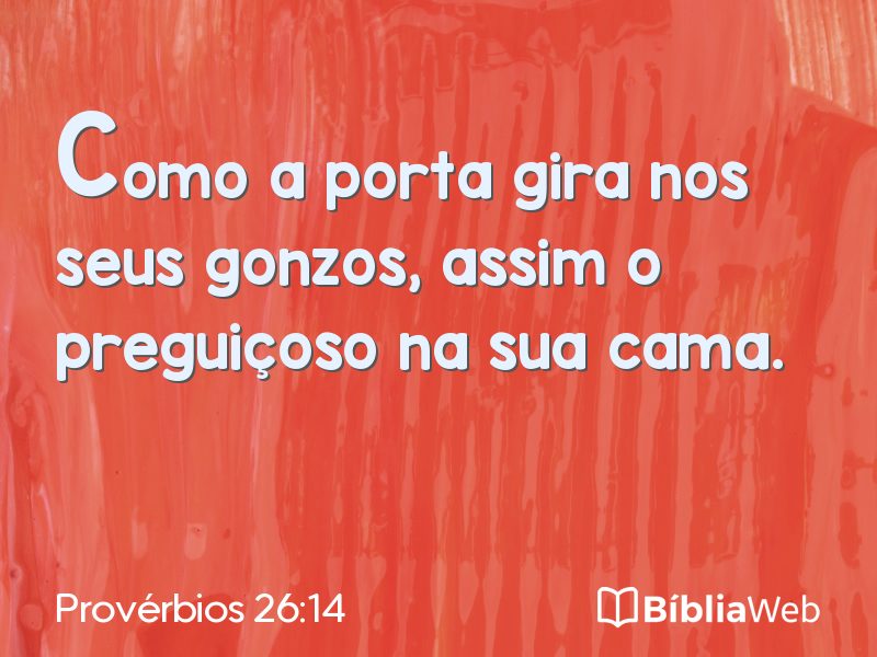 Provérbios 26:14 em imagem para compartilhar