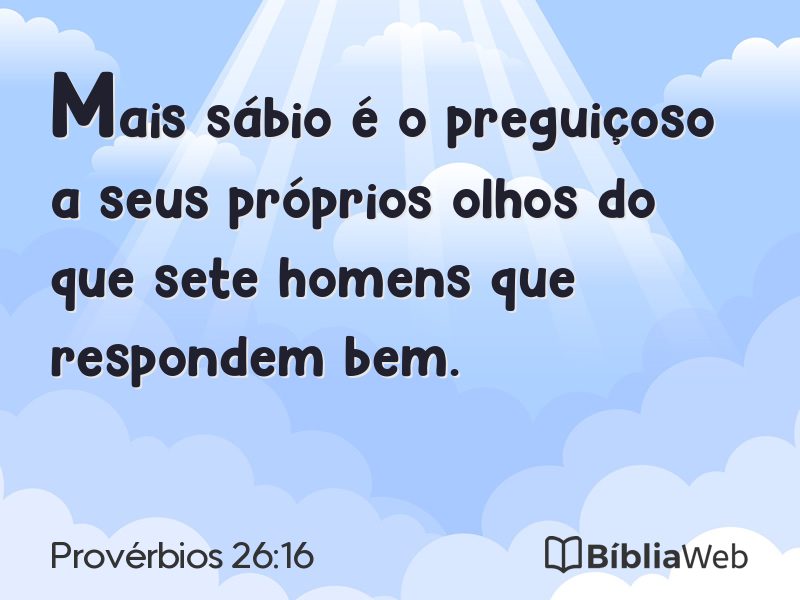 Provérbios 26:16 em imagem para compartilhar