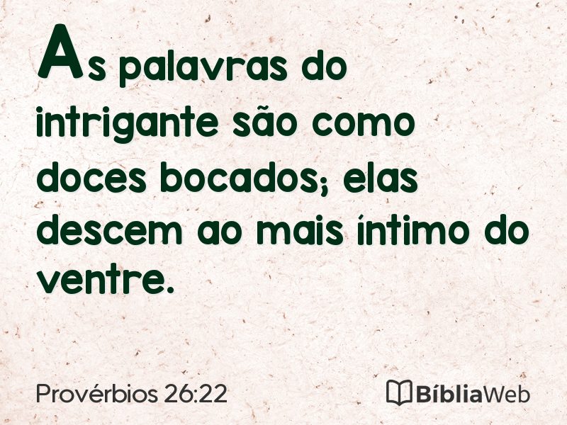 Provérbios 26:22 em imagem para compartilhar