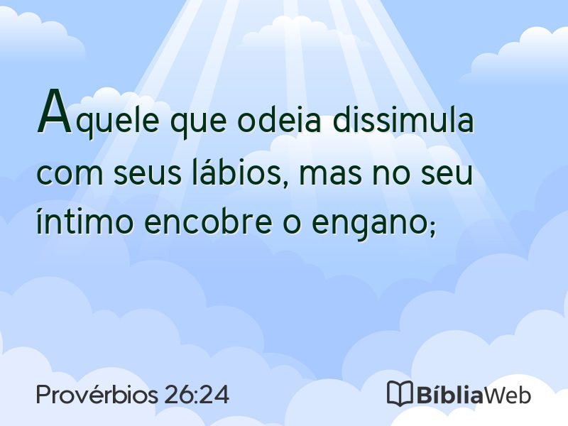 Provérbios 26:24 em imagem para compartilhar