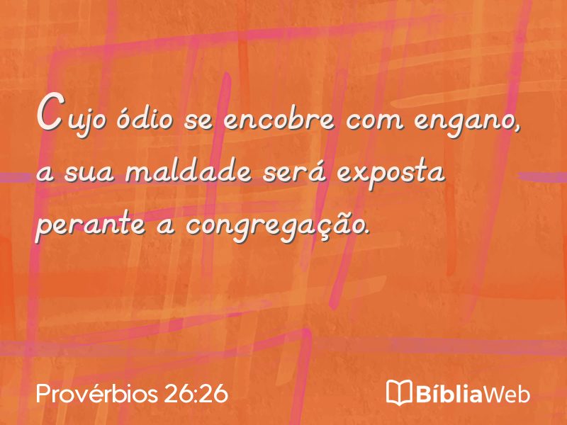 Provérbios 26:26 em imagem para compartilhar