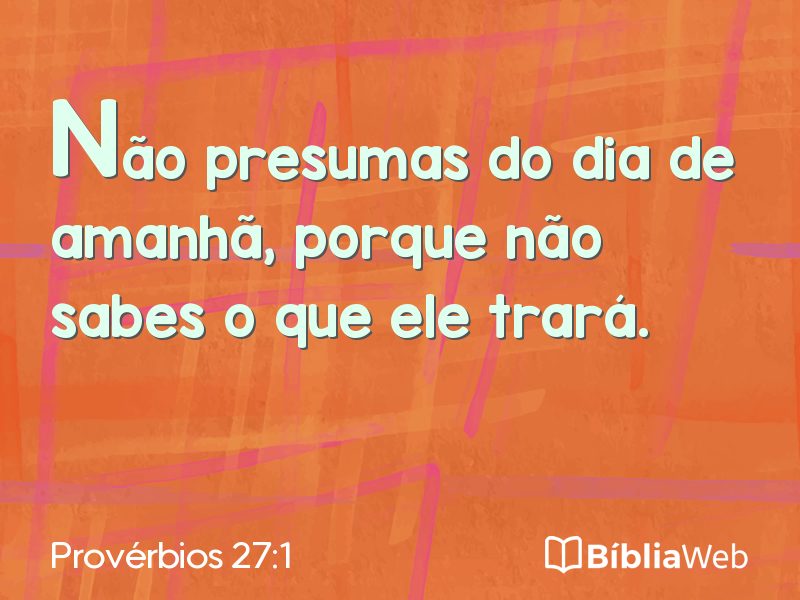 Provérbios 27:1 em imagem para compartilhar