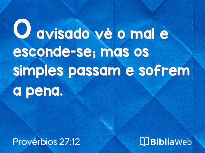 Provérbios 27:12 em imagem para compartilhar