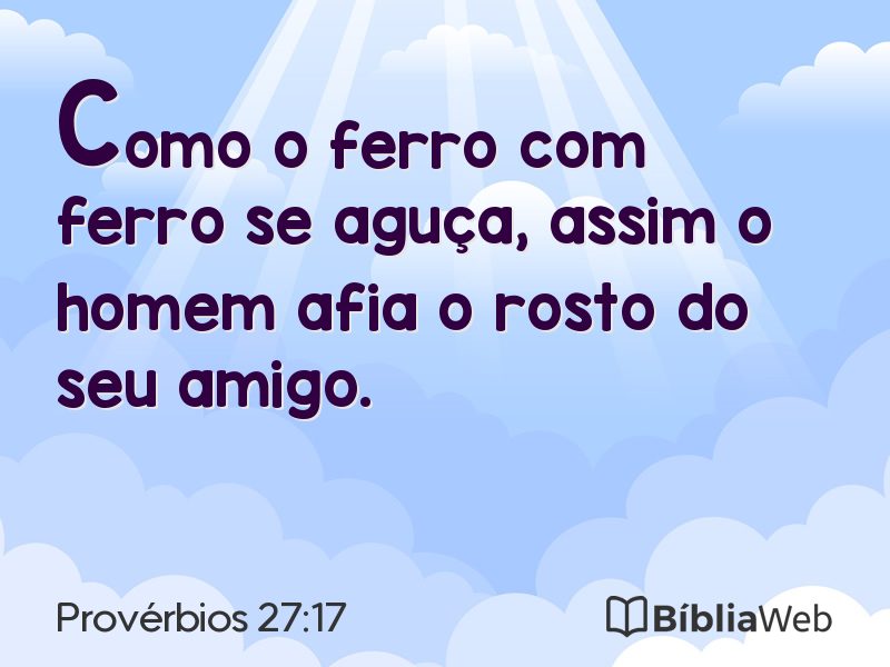Provérbios 27:17 em imagem para compartilhar