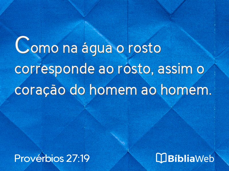 Provérbios 27:19 em imagem para compartilhar