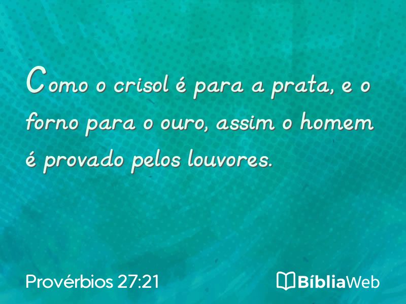 Provérbios 27:21 em imagem para compartilhar