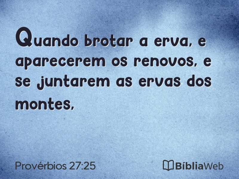 Provérbios 27:25 em imagem para compartilhar