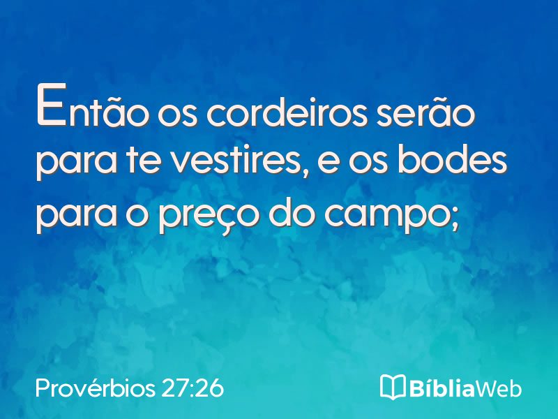 Provérbios 27:26 em imagem para compartilhar
