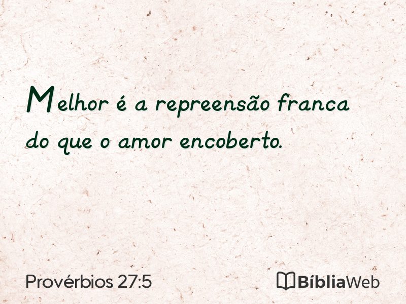 Provérbios 27:5 em imagem para compartilhar