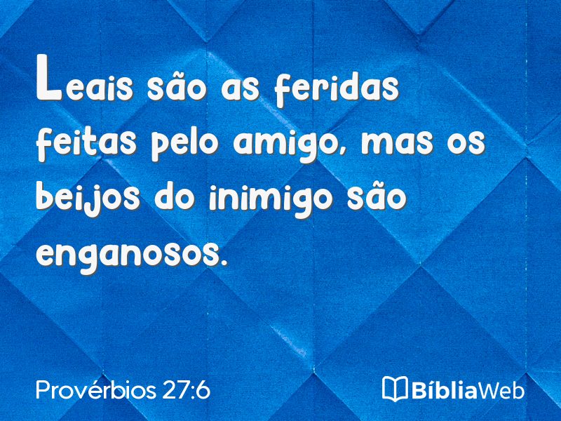 Provérbios 27:6 em imagem para compartilhar