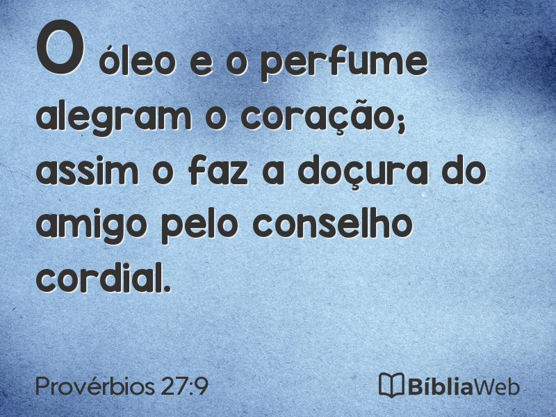 Provérbios 27:9 em imagem para compartilhar