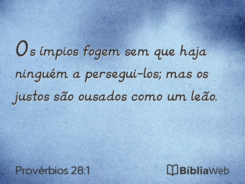 Provérbios 28:1 em imagem para compartilhar