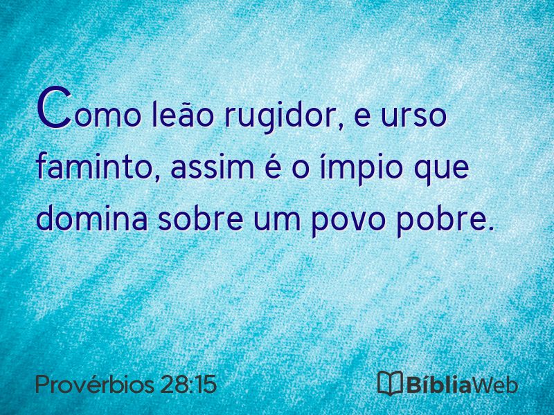 Provérbios 28:15 em imagem para compartilhar