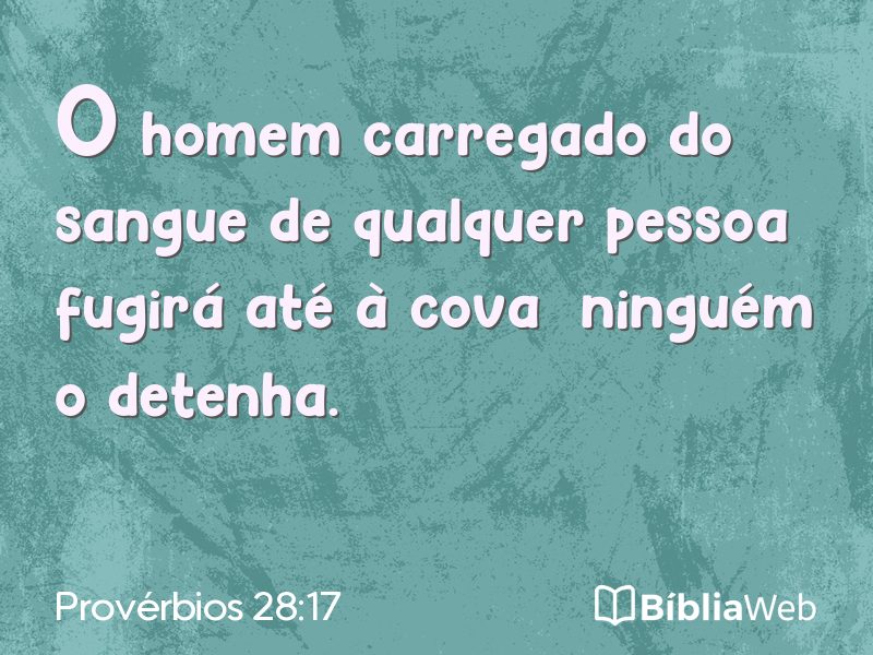 Provérbios 28:17 em imagem para compartilhar