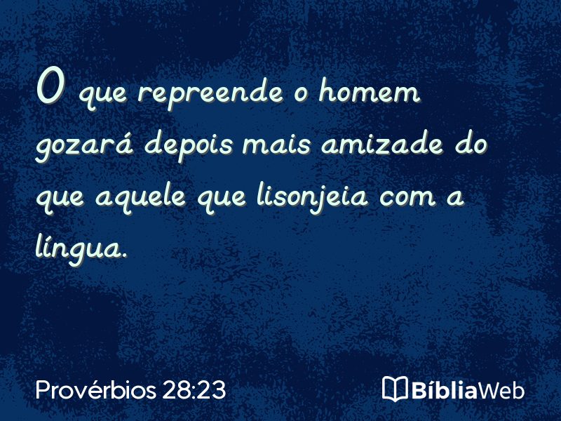 Provérbios 28:23 em imagem para compartilhar