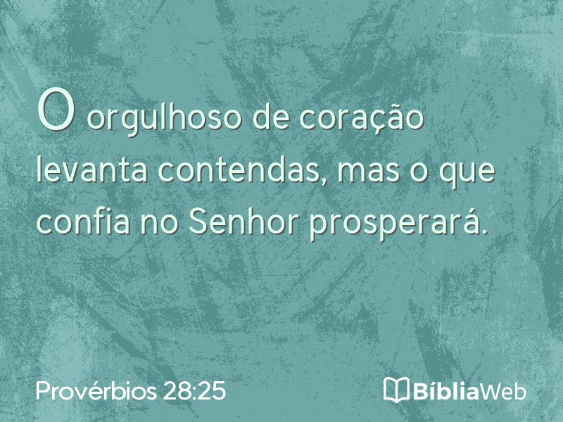 Provérbios 28:25 em imagem para compartilhar