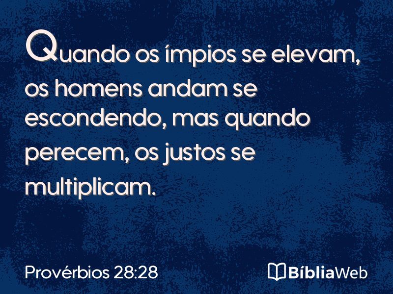 Provérbios 28:28 em imagem para compartilhar