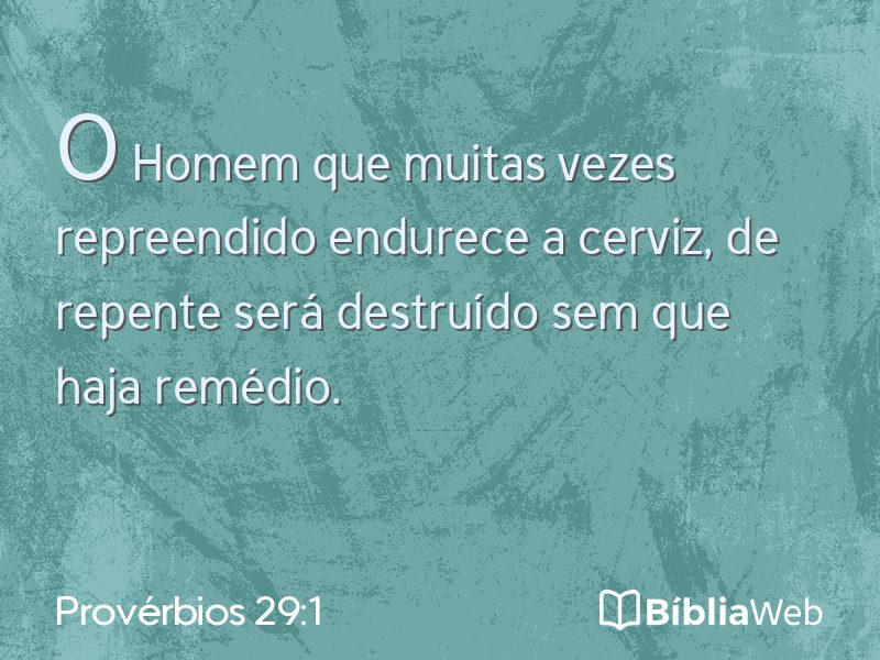 Provérbios 29:1 em imagem para compartilhar