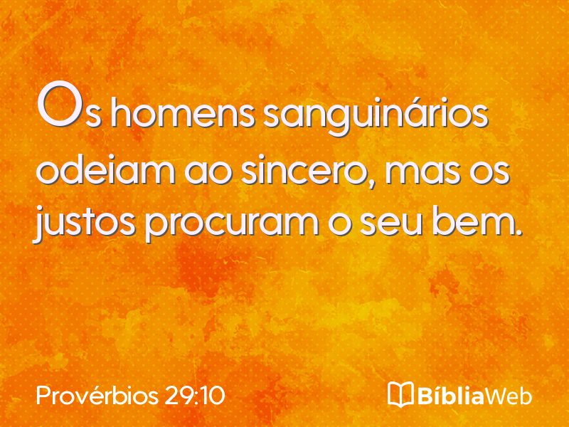 Provérbios 29:10 em imagem para compartilhar