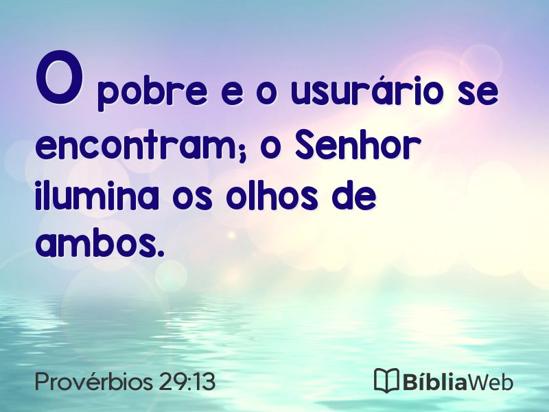 Provérbios 29:13 em imagem para compartilhar