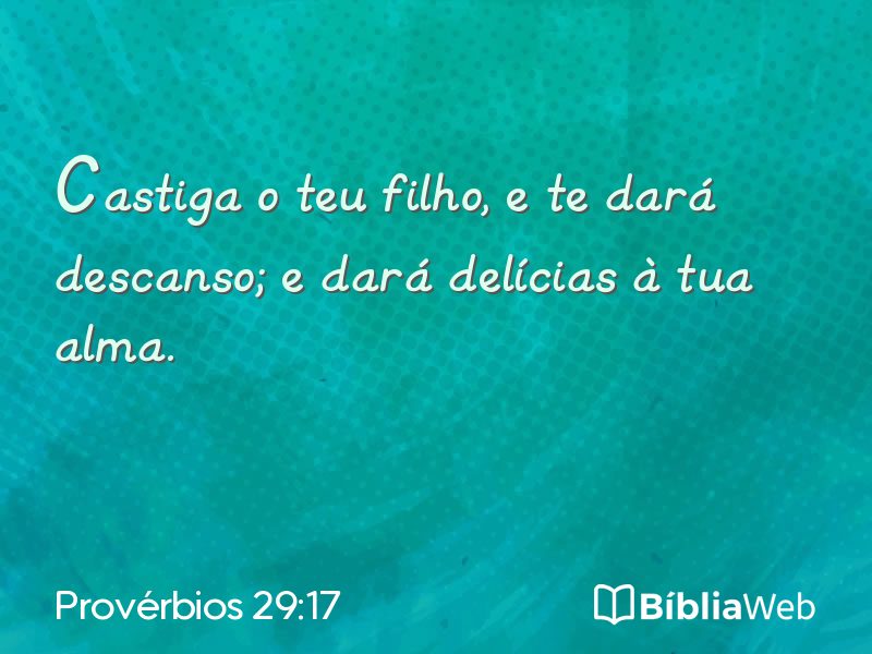 Provérbios 29:17 em imagem para compartilhar