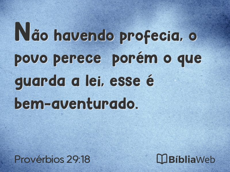 Provérbios 29:18 em imagem para compartilhar