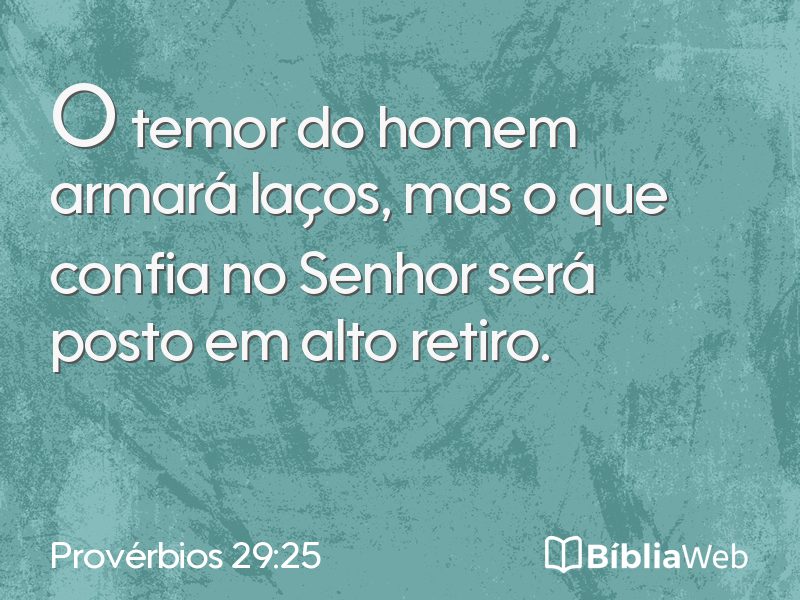 Provérbios 29:25 em imagem para compartilhar