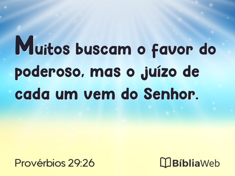 Provérbios 29:26 em imagem para compartilhar