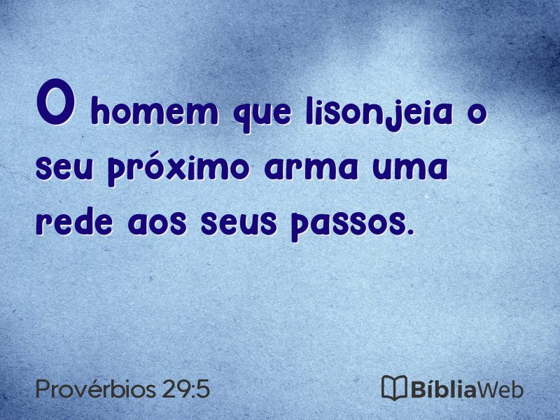 Provérbios 29:5 em imagem para compartilhar