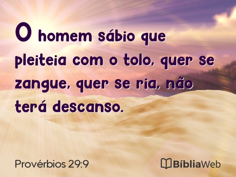 Provérbios 29:9 em imagem para compartilhar