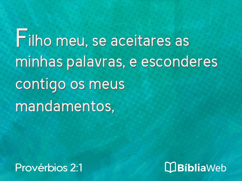 Provérbios 2:1 em imagem para compartilhar