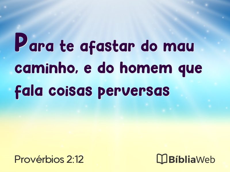 Provérbios 2:12 em imagem para compartilhar