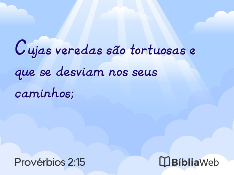 Provérbios 2:15 em imagem para compartilhar