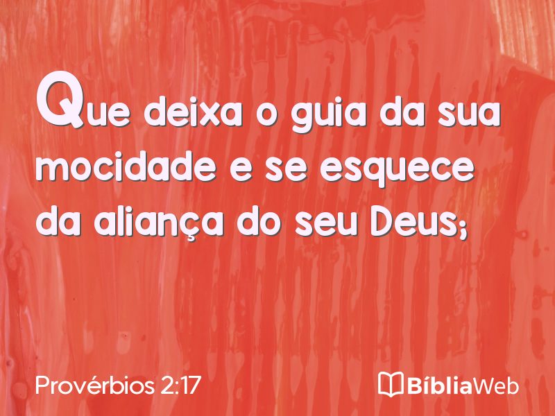 Provérbios 2:17 em imagem para compartilhar