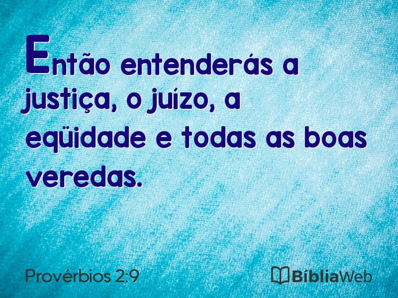 Provérbios 2:9 em imagem para compartilhar