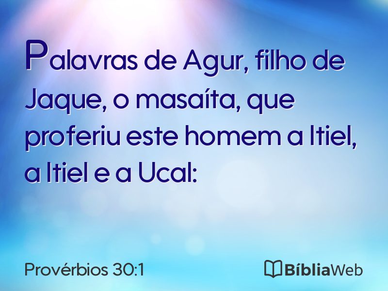 Provérbios 30:1 em imagem para compartilhar